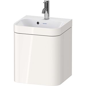 Duravit Happy D.2 Plus meuble sous-lavabo HP4634O22220000 40x36cm, 1 porte, charnières à droite, avec trou pour robinet, blanc brillant