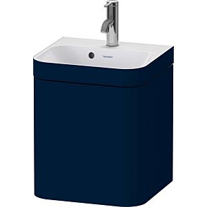 Duravit Happy D.2 Plus meuble sous-lavabo HP4633O98980000 40x36cm, 1 porte, charnières à gauche, avec trou pour robinet, finition satinée bleu nuit