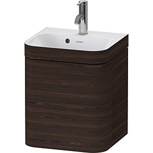 Duravit Happy D.2 Plus meuble sous-lavabo HP4633O69690000 40x36cm, 1 porte, charnière à gauche, avec trou pour robinet, noyer brossé