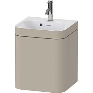 Duravit Happy D.2 Plus vanity HP4633O60600000 40x36cm, 1 door, hinged left, with tap hole, taupe satin finish