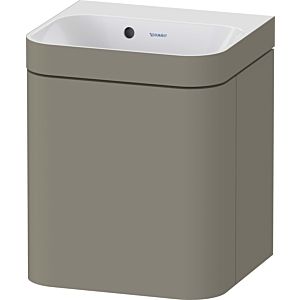 Duravit Happy D.2 Plus vanity HP4633N92920000 40x36cm, 1 door, left hinged, without tap hole, stone gray satin finish