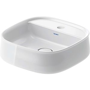 Duravit Zencha Wash Bowls 2374420071 42x42cm, with tap hole, tap hole bank, without overflow, ground, white