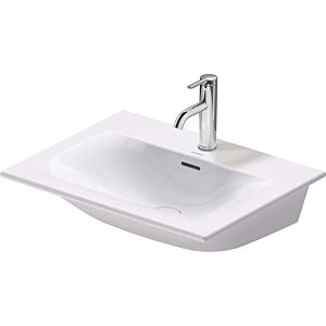 Duravit Viu furniture washbasin 23446300001 63x49cm, white WonderGliss, with 2000 tap hole, with overflow, with tap platform