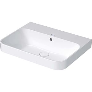 Duravit Happy D.2 washbasin 23606000601 60 x 46 cm, ground, without tap hole, with overflow, tap platform, white WonderGliss