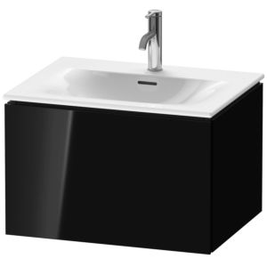 Duravit L-Cube vanity unit LC613504040 62 x 48, 2000 cm, black high gloss, 2000 pull-out, wall-hung