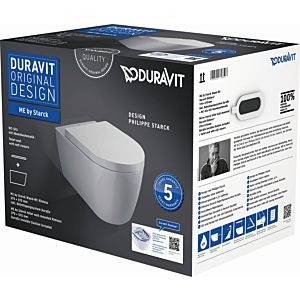 Duravit ME by Starck Wand-WC Rimless® Set 45290900A1, weiss, mit WC und WC-Sitz