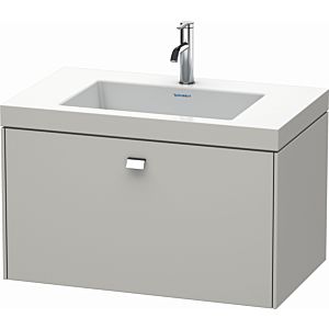 Duravit Brioso c-bonded washbasin with substructure BR4601O1007, 80x48, Concrete Gray Matt / chrome, 2000 .