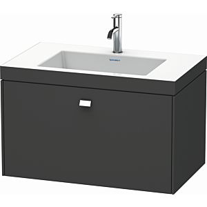Duravit Brioso c-bonded washbasin with substructure BR4601O1049, 80x48cm, Graphite Matt / chrome, 2000 .