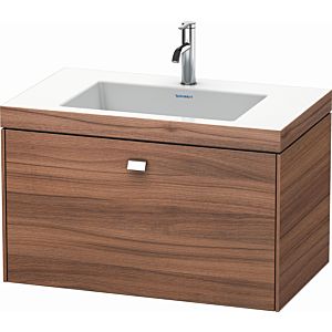 Duravit Brioso c-bonded washbasin with substructure BR4601O1079, 80x48, Natural Walnut / chrome, 2000 .