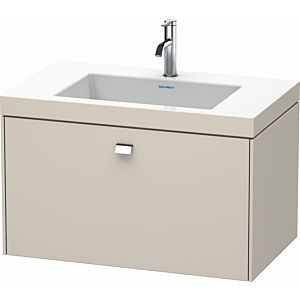 Duravit Brioso c-bonded washbasin with substructure BR4601O1091, 80x48cm, Taupe / chrome, 2000 tap hole