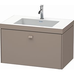 Duravit Brioso c-bonded washbasin with substructure BR4601O4343, 80x48cm, Basalt Matt , 2000 tap hole