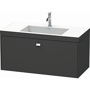 Duravit Brioso c-bonded washbasin with substructure BR4602O1049, 100x48cm Graphite Matt / chrome, 2000 .