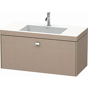Duravit Brioso c-bonded washbasin with substructure BR4602O1075, 100x48cm, Linen / chrome, 2000 tap hole
