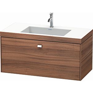 Duravit Brioso c-bonded washbasin with substructure BR4602O1009 100x48, Natural Walnut / chrome, 2000 .