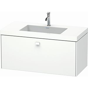 Duravit Brioso c-bonded lavabo avec sous-structure BR4602O1818, 100x48cm, Blanc Mat , trou pour robinet 2000