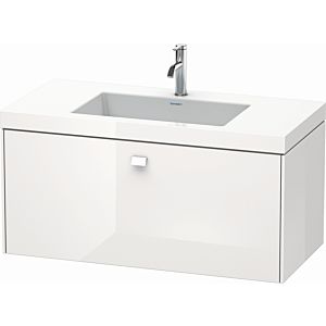 Duravit Brioso c-bonded vasque avec sous-structure BR4602O2222, 100x48cm, Blanc Brillant , trou pour robinet 2000