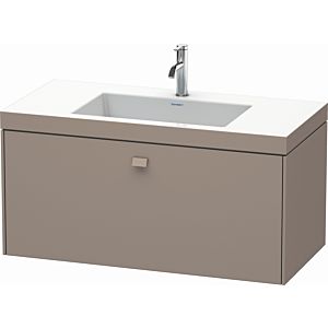 Duravit Brioso c-bonded washbasin with substructure BR4602O4343, 100x48cm, Basalt Matt , 2000 tap hole