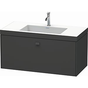 Duravit Brioso c-bonded washbasin with substructure BR4602N1051, 100x48, Pine Terra / chrome, without faucet.