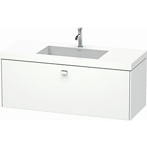 Duravit Brioso c-bonded washbasin with substructure BR4603O1018, 120x48cm, White Matt / chrome, 2000 tap hole