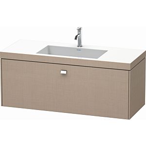 Duravit Brioso c-bonded washbasin with base BR4603O1075, 120x48cm, Linen / chrome, 2000 tap hole