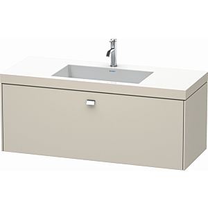 Duravit Brioso c-bonded washbasin with substructure BR4603O1091, 120x48cm, Taupe / chrome, 2000 tap hole