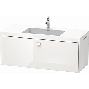 Duravit Brioso c-bonded washbasin with substructure BR4603O2222, 120x48cm, White High Gloss , 2000 tap hole