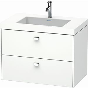 Duravit Brioso c-bonded washbasin with substructure BR4606O1018, 80x48cm, White Matt / chrome, 2000 tap hole