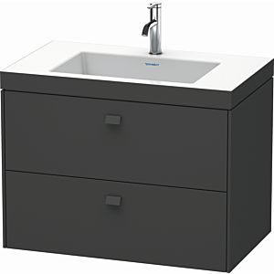 Duravit Brioso c-bonded washbasin with substructure BR4606O4949, 80x48cm, Graphite Matt , 2000 Hanloch