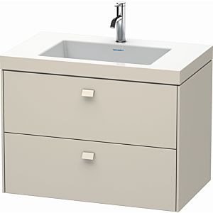 Duravit Brioso c-bonded washbasin with substructure BR4606O9191, 80x48cm, Taupe , 2000 Hanloch