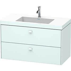 Duravit Brioso c-bonded washbasin with substructure BR4607O0909, 100x48cm, Light Blue Matt , 2000 Hanloch