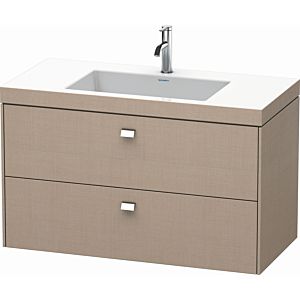 Duravit Brioso c-bonded washbasin with substructure BR4607O1075, 100x48cm, Linen / chrome, 2000 .