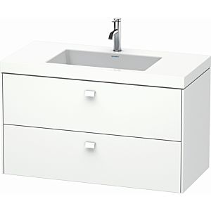 Duravit Brioso c-bonded washbasin with substructure BR4607O1818, 100x48cm, White Matt 2000 Hanloch