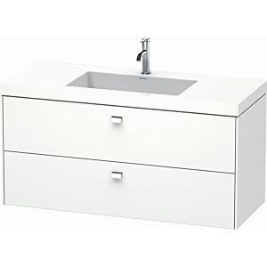 Duravit Brioso c-bonded washbasin with substructure BR4608O1018, 120x48cm White Matt / chrome, 2000 tap hole