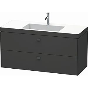 Duravit Brioso c-bonded washbasin with substructure BR4608N1051, 120x48, Pine Terra / chrome, without faucet.