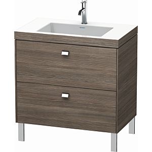Duravit Brioso c-bonded washbasin with substructure BR4701O1051, 80x48, Pine Terra / chrome, 2000 tap hole