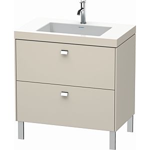 Duravit Brioso c-bonded washbasin with substructure BR4701O1091, 80x48cm, Taupe / chrome, 2000 tap hole