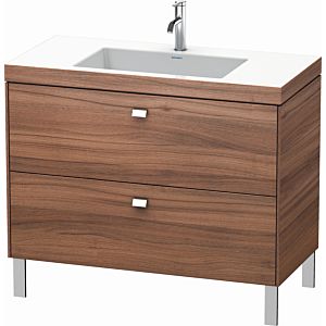 Duravit Brioso c-bonded washbasin with substructure BR4702O1079 100x48, Natural Walnut / chrome, 2000 .