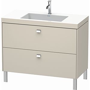 Duravit Brioso c-bonded washbasin with substructure BR4702O1091, 100x48cm, Taupe / chrome, 2000 tap hole
