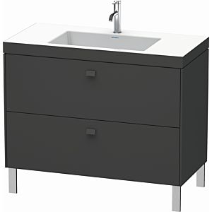 Duravit Brioso c-bonded washbasin with substructure BR4702N1051, 100x48, Pine Terra / chrome, without faucet.