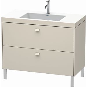 Duravit Brioso c-bonded washbasin with substructure BR4702O9191, 100x48cm, Taupe , 2000 tap hole