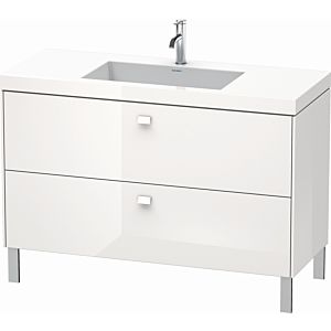 Duravit Brioso c-bonded washbasin with substructure BR4703O2222, 120x48cm, White High Gloss , 2000 tap hole