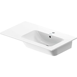Duravit Me by Starck furniture washbasin 23468300001 83x49cm, basin on the right, with overflow, tap platform, 2000 tap hole, white, WonderGliss