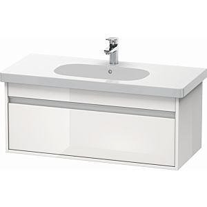 Duravit Ketho vanity unit KT666802222 100 x 45.5 cm, white high gloss, 2000 pull-out, wall-hung