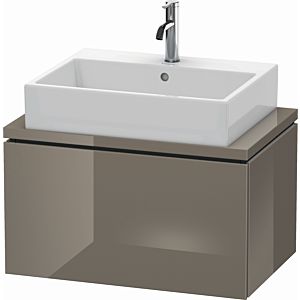 Duravit L-Cube vanity unit LC580108989 72 x 47.7 cm, flannel gray high gloss, for console, 2000 pull-out