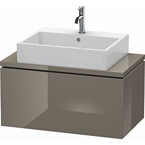 Duravit L-Cube vanity unit LC580208989 82 x 47.7 cm, flannel gray high gloss, for console, 2000 pull-out