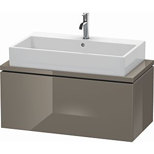 Duravit L-Cube vanity unit LC580308989 92 x 47.7 cm, flannel gray high gloss, for console, 2000 pull-out