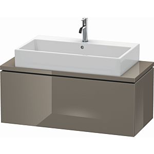 Duravit L-Cube vanity unit LC580408989 102 x 47.7 cm, flannel gray high gloss, for console, 2000 pull-out