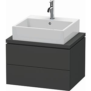 L-Cube Duravit vasque LC580504949 62 x 47,7 cm, graphite mat, pour console, 2 tiroirs