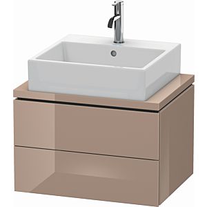 L-Cube Duravit vasque LC580508686 62 x 47,7 cm, cappuccino brillant, pour console, 2 tiroirs