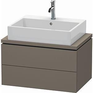 Duravit L-Cube vanity unit LC580609090 72 x 47.7 cm, flannel gray silk matt, for console, 2 drawers